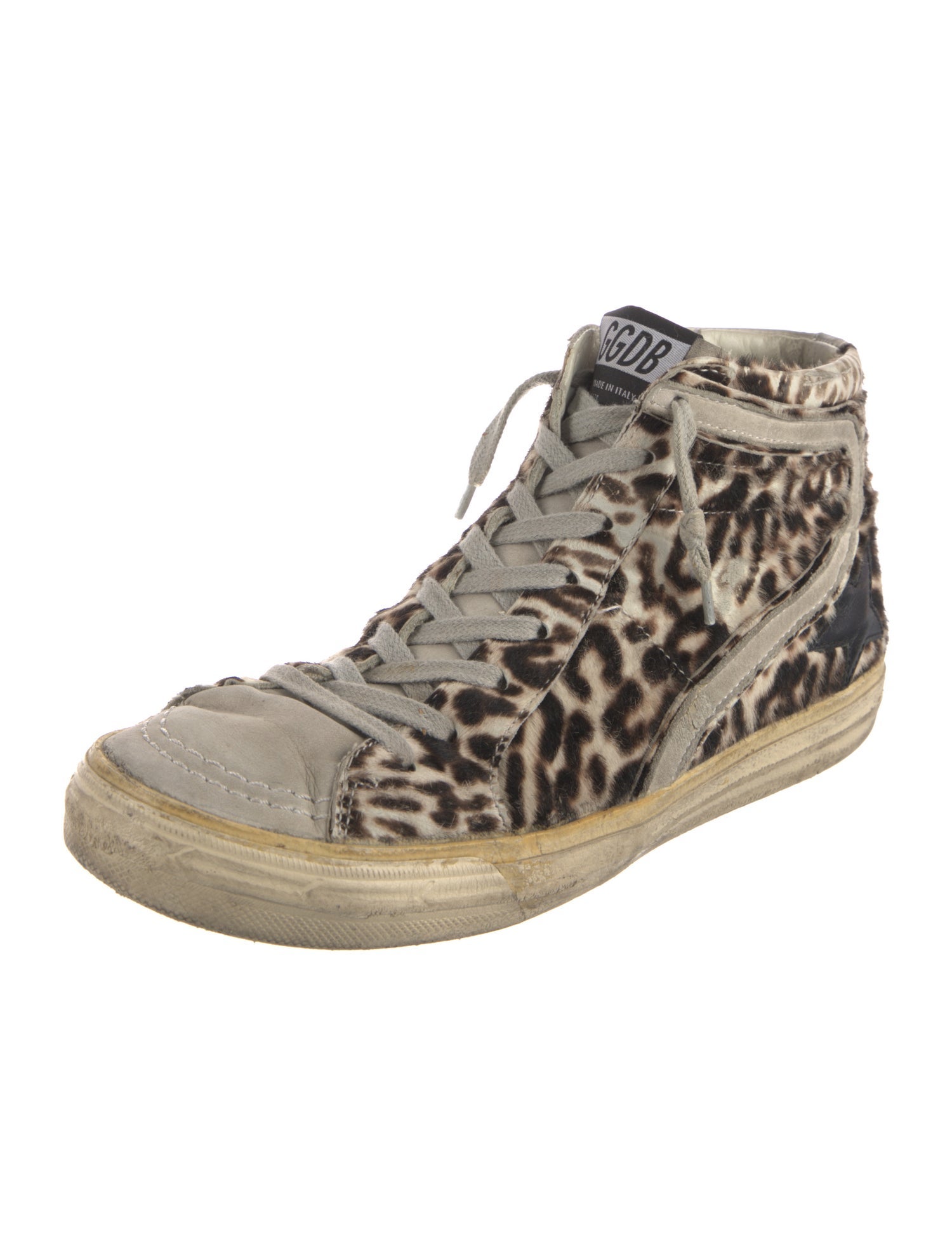 Golden Goose Suede Animal Print Sneakers